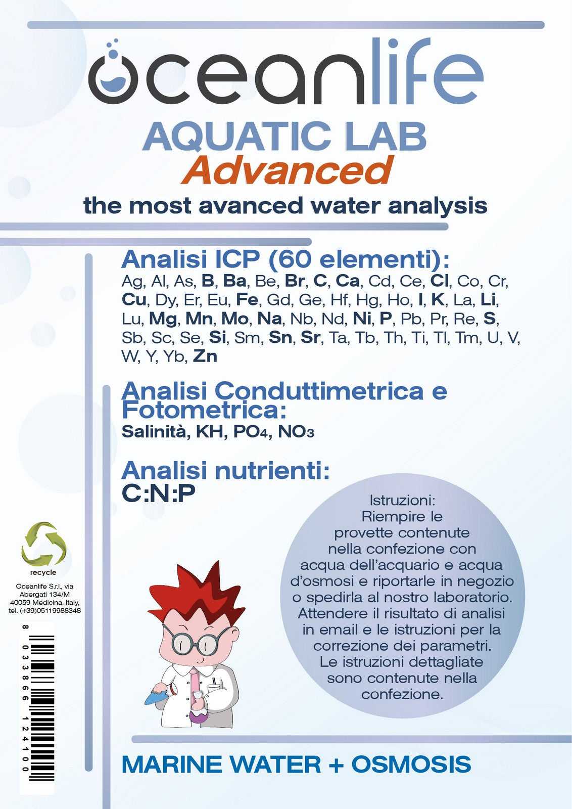 OCEANLIFE Test ICP Advanced
Osmosi+RO