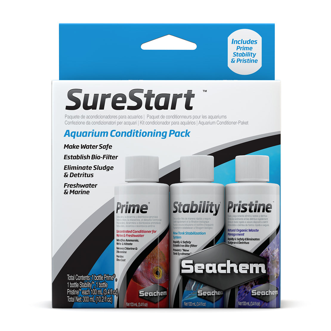 SEACHEM Sure start pack 3 100 ml