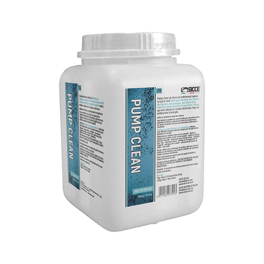 SICCE Pump clean 450gr
Detergente in polvere per rimuovere i residui di calcare